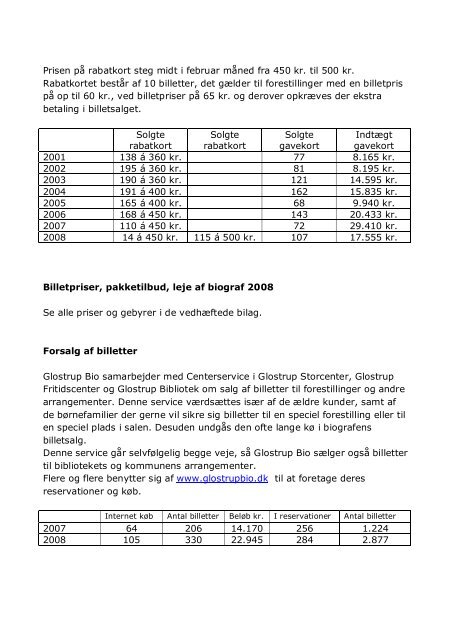 Ãrsberetning 2008 - Glostrup Bio