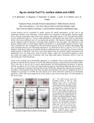 Ag on vicinal Cu(111): surface states and LEED - Desy