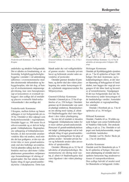 Regionplan 2001 for Frederiksborg Amt - Naturstyrelsen