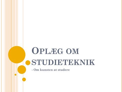 OplÃ¦g om studieteknik - IVA