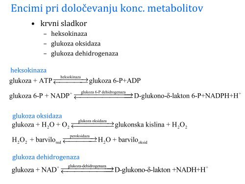 DoloÄanje encimske aktivnosti v kliniÄne namene