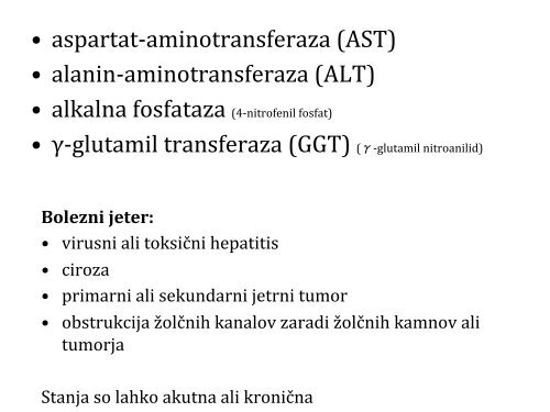 DoloÄanje encimske aktivnosti v kliniÄne namene