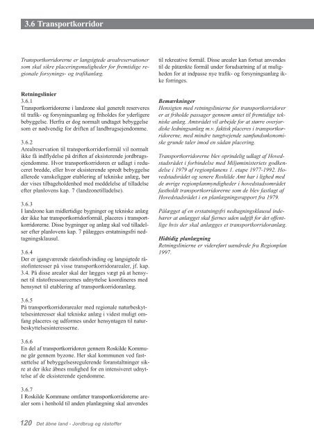 Regionplan 2001 for Roskilde Amt Retningslinier - Naturstyrelsen