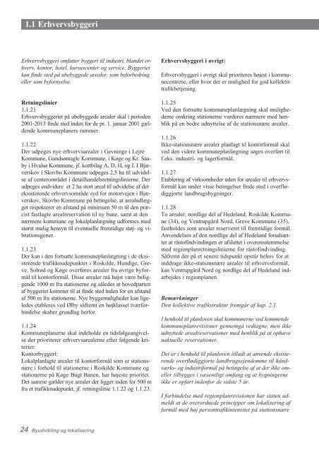 Regionplan 2001 for Roskilde Amt Retningslinier - Naturstyrelsen