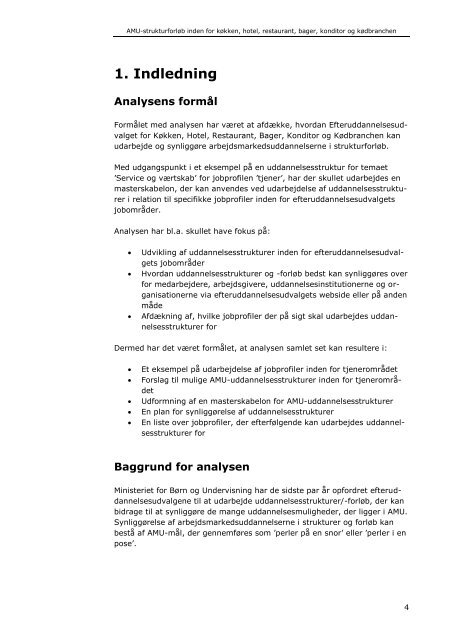 AMU-Strukturforløb inden for køkken, hotel, restaurant ... - khru.dk
