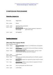 SYMPOSIUM PROGRAMME