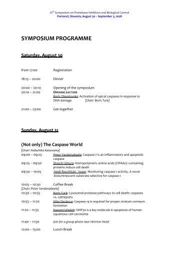 SYMPOSIUM PROGRAMME