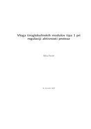 Vloga tiroglobulinskih modulov tipa 1 pri regulaciji aktivnosti proteaz