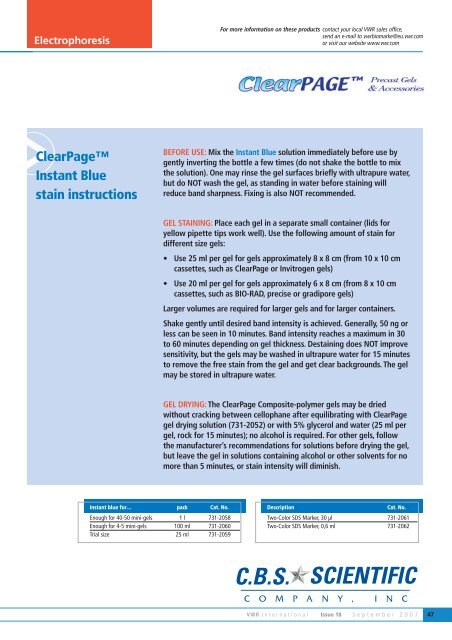 Instant Blue Two-Color SDS Marker - Vwr-cmd.com