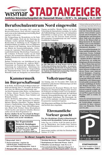 PDF: 1,7 MB - Hansestadt Wismar