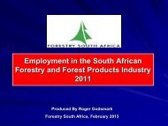 Employment in the South African Forestry and Forest Products ...