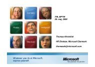 ITB, BPTW 20. maj, 2009 Thomas Ahrenkiel HR DirektÃ¸r, Microsoft ...
