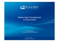 Mobile Apps Development at ScienceSoft