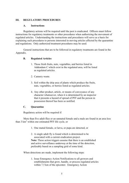 Action Plan Peach Fruit Fly Bactrocera zonata - Nuclear Sciences ...