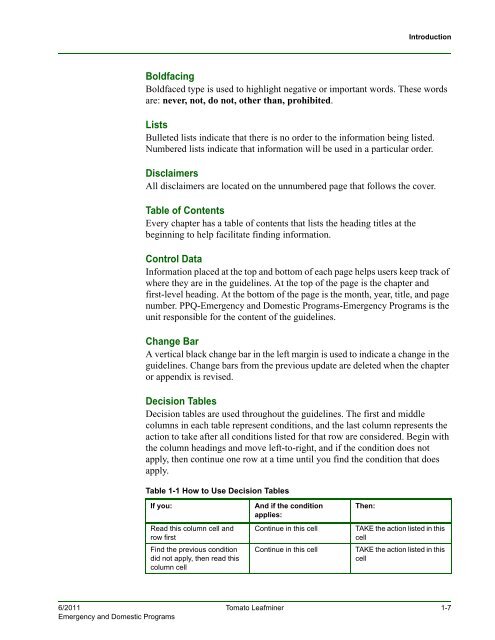 1 - Phytosanitary Resources