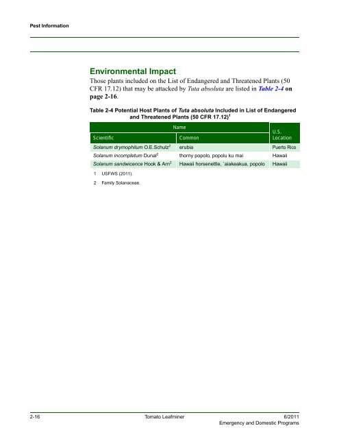 1 - Phytosanitary Resources