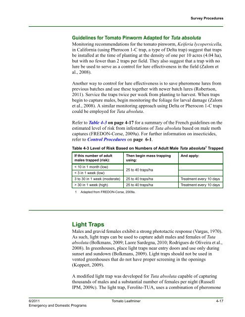 1 - Phytosanitary Resources