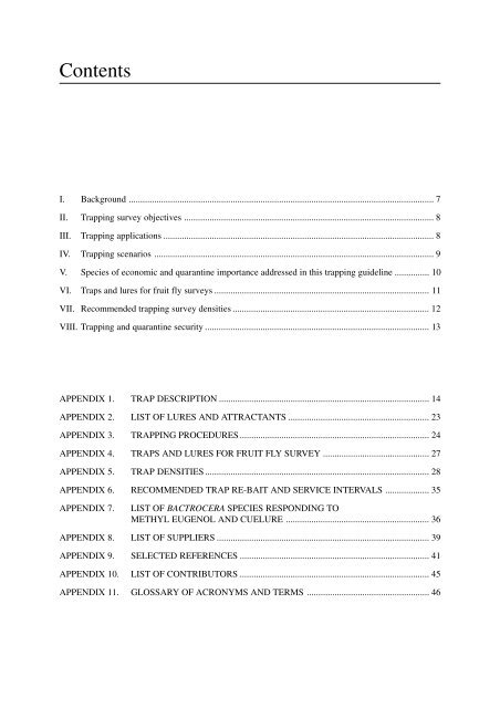 Fruit fly trapping guide - IAEA Publications - International Atomic ...