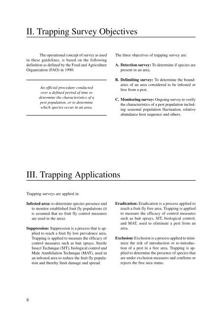 Fruit fly trapping guide - IAEA Publications - International Atomic ...