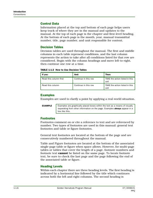 Golden Nematode Program Manual - Phytosanitary Resources