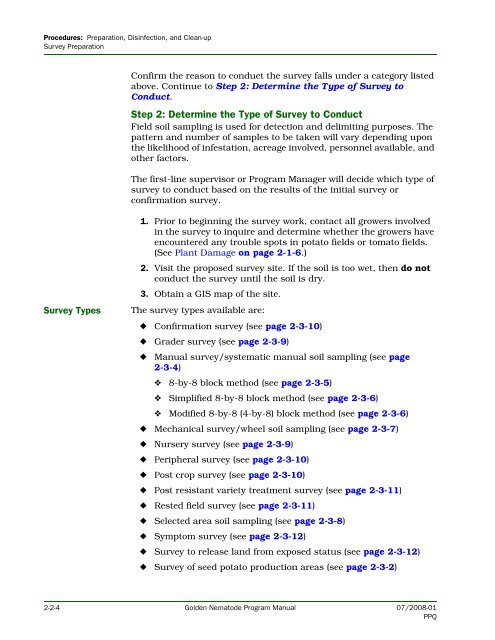 Golden Nematode Program Manual - Phytosanitary Resources