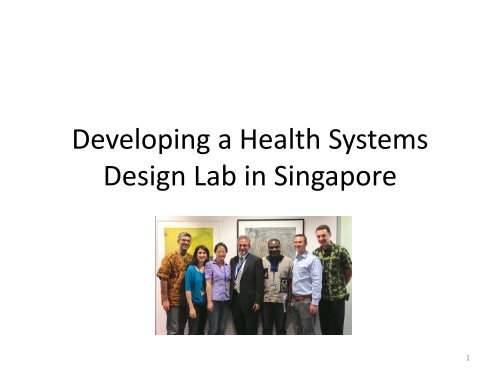Developing a Health Systems Design Lab in Singapore