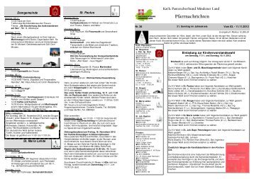 Pfarrnachrichten Nr. 38 vom 03. - 11.11.2012 (PDF) - Domgemeinde ...
