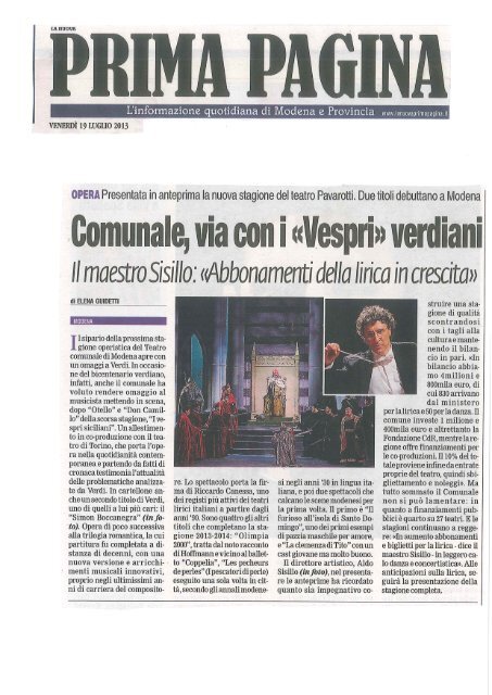 19 luglio 2013 b.pdf - Teatro Comunale di Modena