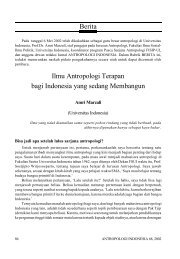 Antropologi Terapan - Antropologi FISIP UI - Universitas Indonesia