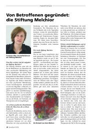 Publireportage in B wie Basel (pdf) - Stiftung Melchior