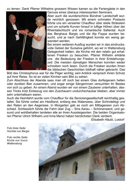 Herbst 2009 - Evang.-ref. Kirchgemeinde Niederamt