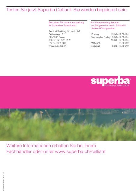 Superba Celliant Matratze - superba.ch