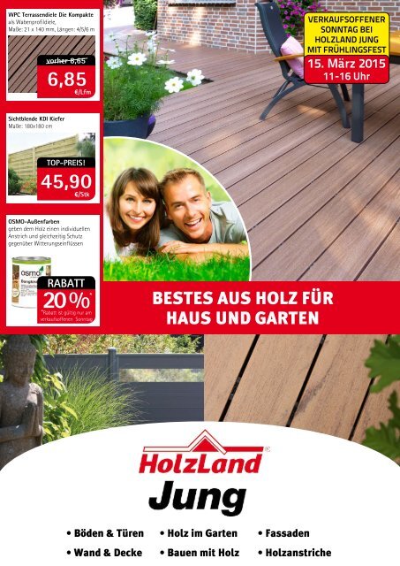 Frühjahrs-Beilage "Bestes aus Holz für Haus und Garten"