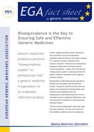 bioequivalence studies - European Generic medicines Association