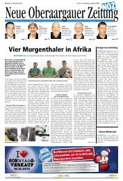 Vier Murgenthaler in Afrika - Aktuelle Ausgabe