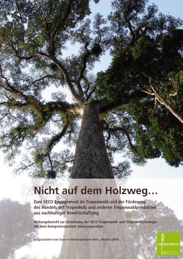 Nicht auf dem Holzwegâ¦ Zum SECO ... - Tropicalforest.ch