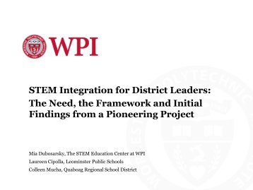 STEM Integration for District Leaders: The Need, the Framework and ...