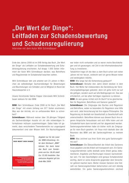 BBW Zeitung 2009 - Ralf Liesner Bautrocknung GmbH & Co. KG