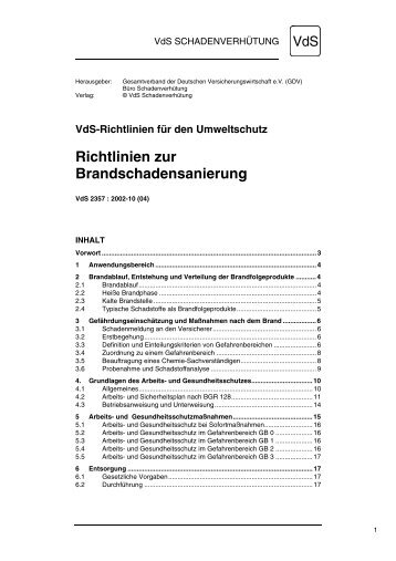 Richtlinien zur Brandschadensanierung - Ralf Liesner Bautrocknung ...