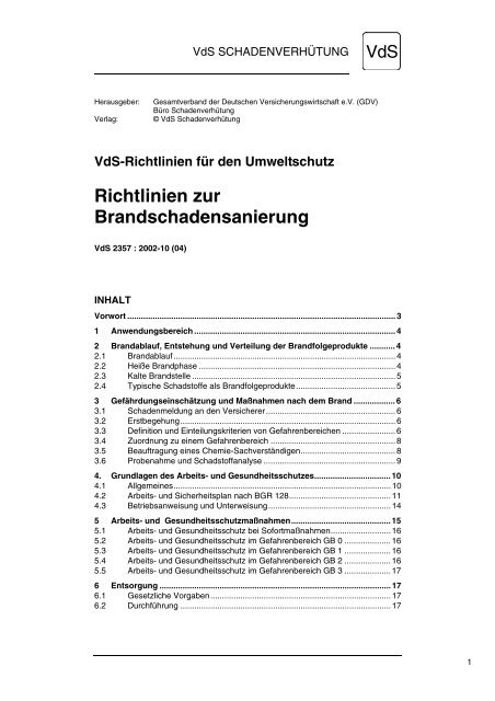 Richtlinien zur Brandschadensanierung - Ralf Liesner Bautrocknung ...