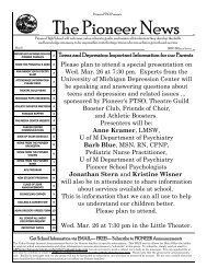 The Pioneer News - Pioneer High School