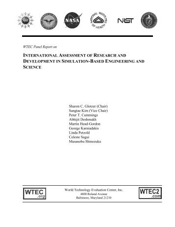 international assessment of research and development in simulation ...