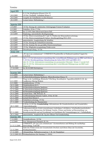 Termine 2009-2010 - Gesamtschule Orscholz