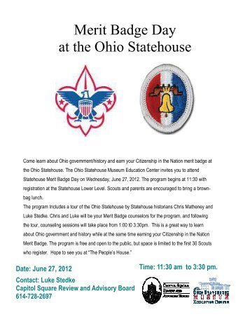 Merit Badge Day at the Ohio Statehouse