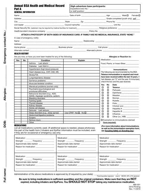 Philmont Height Weight Chart