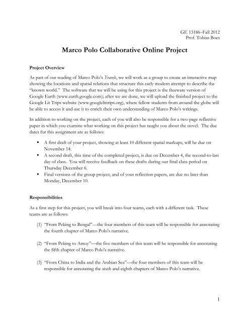 Marco Polo Online Project Overview