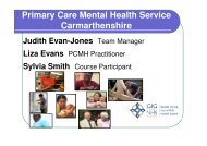 Slides The Carmarthenshire Model of Delivery - Wales Mental ...