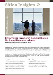 Sition Insights - Investoren-Kommunikation