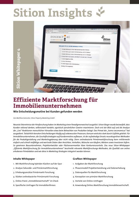 Sition Insights - Effiziente Marktforschung für Immobilienunternehmen