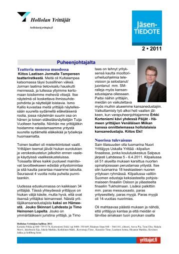 LAKES TUTUKSI â€“ OSA KAKSI RAHOITUS LAKES - Suomen YrittÃ¤jÃ¤t